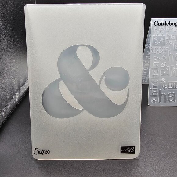 Stampin' Up Sizzix Cuddlebug Embossing Folders Lot of 4 Happy Birthday Valentine - Picture 4 of 5